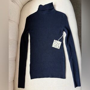 Active USA Dark Blue Ribbed Turtleneck